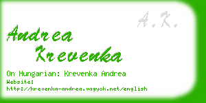 andrea krevenka business card